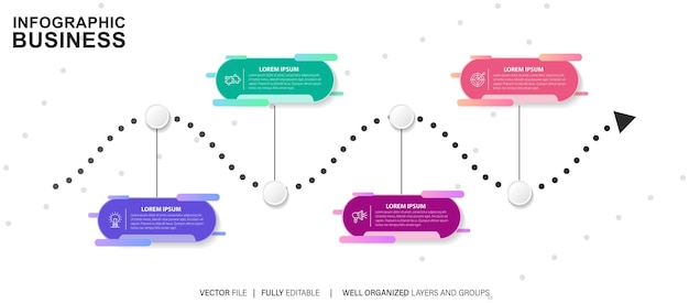 ベクトル ビジネス インフォグラフィック デザイン エレメント ベクトル
