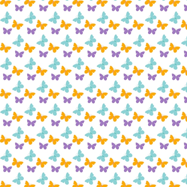 Vector colorful butterflies seamless pattern for print and fabric