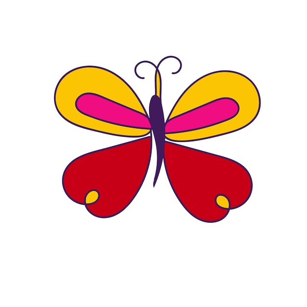 Vector colorful butterflies set. vector.