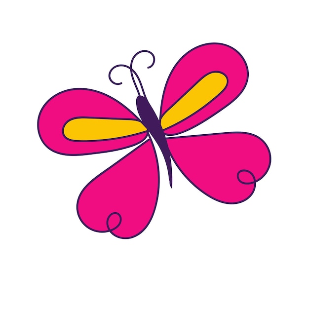 Vector colorful butterflies set. vector.