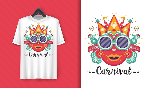 Vector vector colorful carnival lettering tshirt design