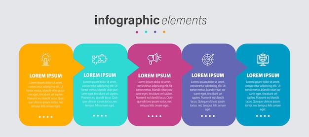 Vector colorful data infographic with details