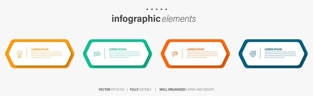 Vector colorful data infographic with details