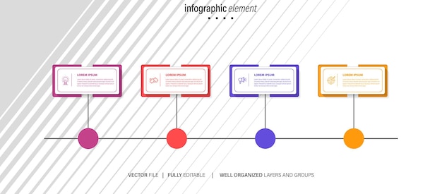 Vector vector colorful data infographic with details