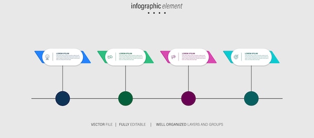 Vector colorful data infographic with details