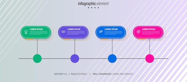 Vector colorful data infographic with details