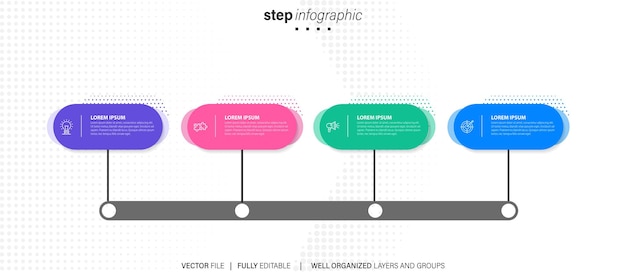 Vector colorful data infographic with details