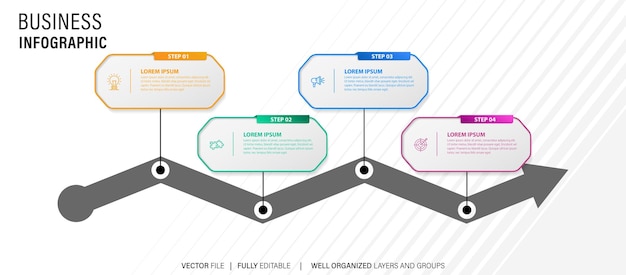 Vector colorful data infographic with details