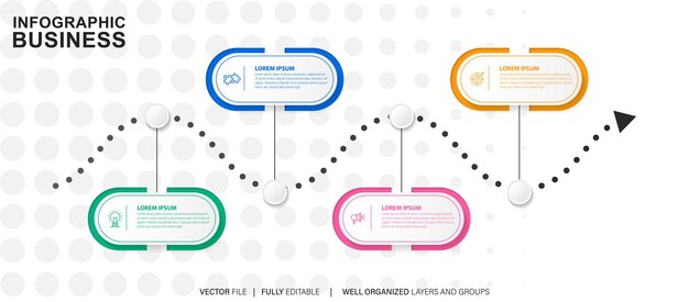 Vector colorful data infographic with details