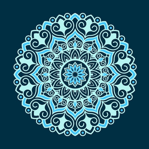 Vector colorful decorative round floral shaped mandala pattern illustrated background