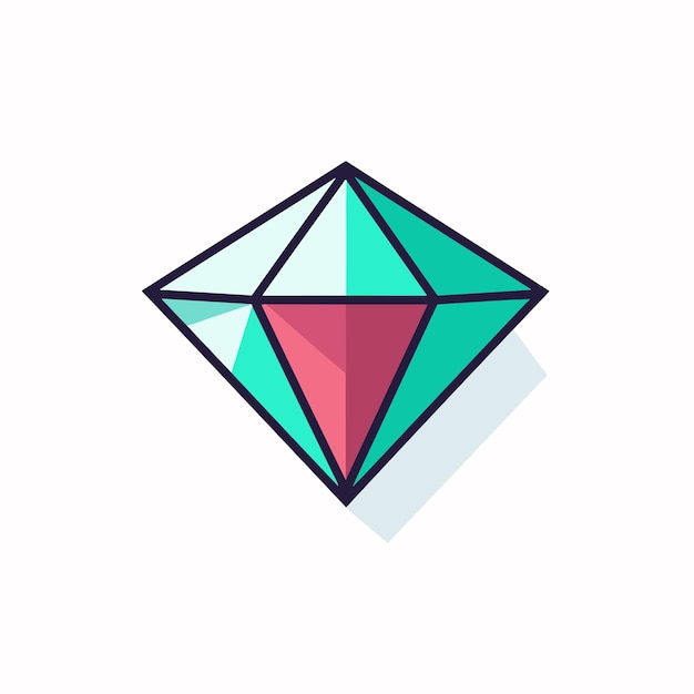 Vector of a colorful diamond icon on a white background