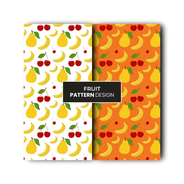 vector colorful different fruits pattern