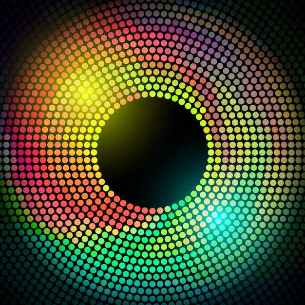 vector colorful disco lights frame. vector. eps10