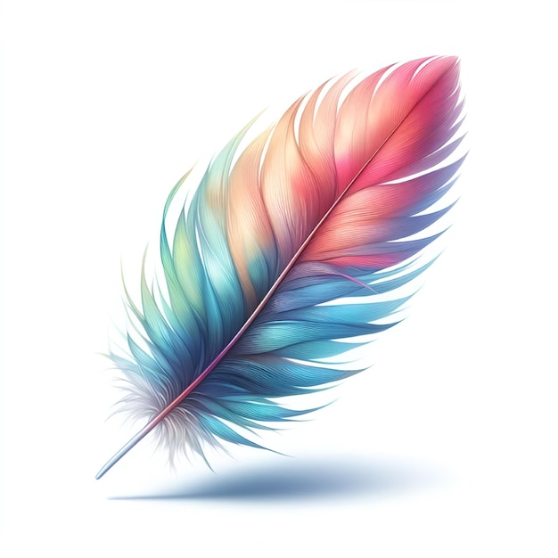 Vector colorful feather logo design