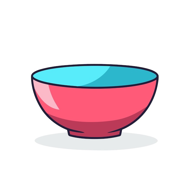 Premium Vector | Vector of a colorful flatlay of a pink and blue bowl