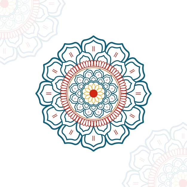 Vector colorful flower mandala background