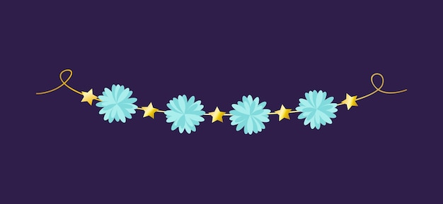 Vector colorful garland for holiday decoration