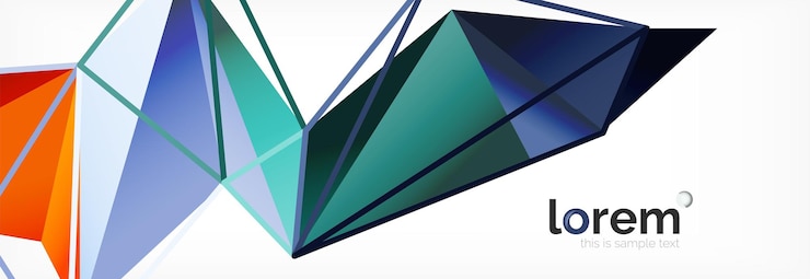 Vector vector colorful geometric triangle background crystal banner design