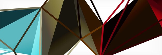 vector colorful geometric triangle background crystal banner design