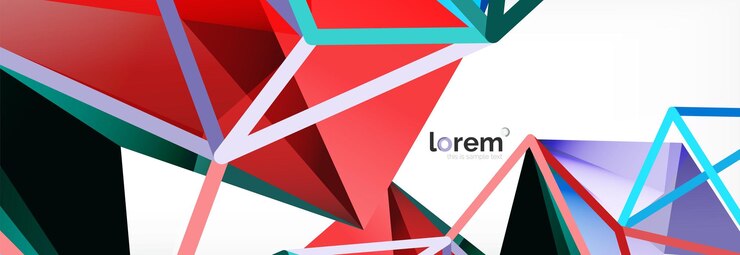 Вектор векторный красочный геометрический треугольник фона кристаллический дизайн баннера