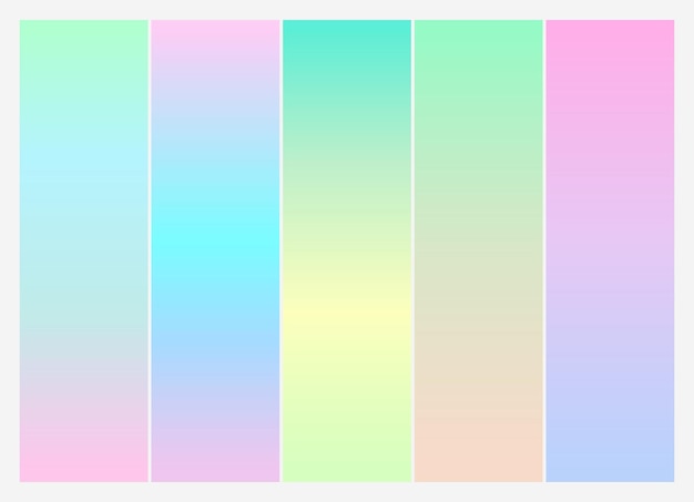 Vector colorful gradient collection vector vibrant colorful gradients swatches set
