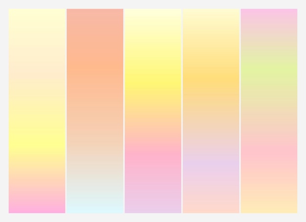 Vector colorful gradient collection vector vibrant colorful gradients swatches set