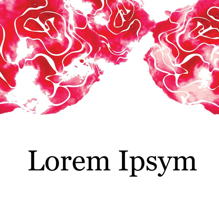 Vector vector colorful greeting card template with watercolor roses silhouette