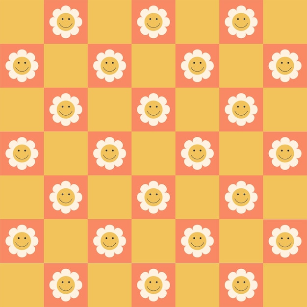 Vector vector colorful groovy floral pattern