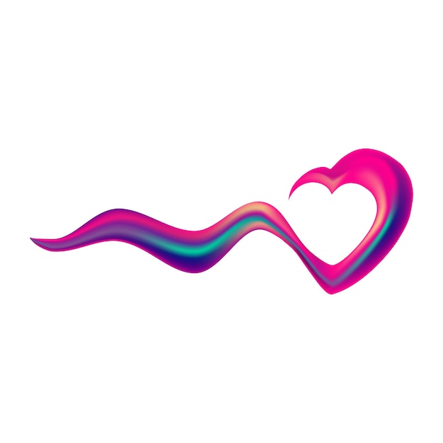 Vector vector colorful heart and background