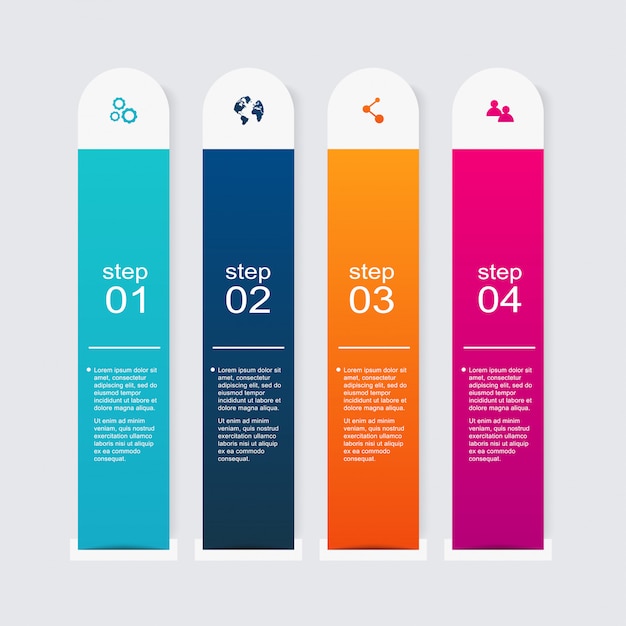 Vector colorful info graphics for your business presentations.