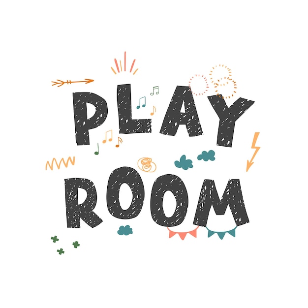 Vector colorful logo isolated on white background - Play room.