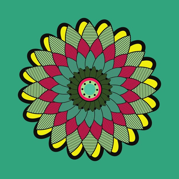 Vector colorful mandala art