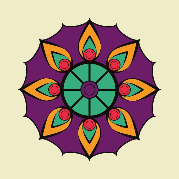 Vector vector colorful mandala art