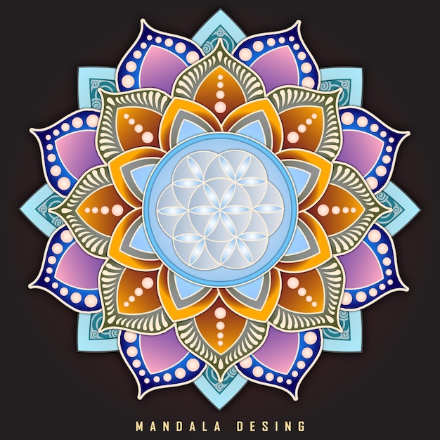 Vector colorful mandala background