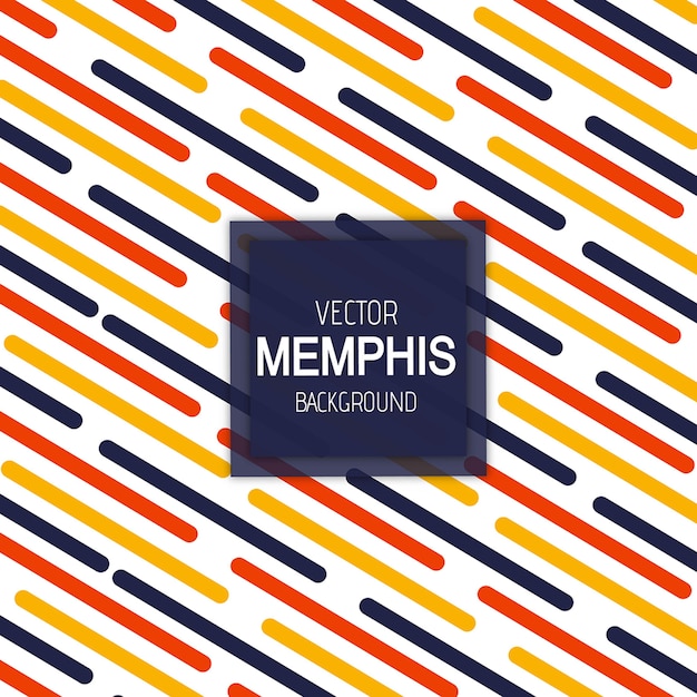 Vettore colorato sfondo di memphis