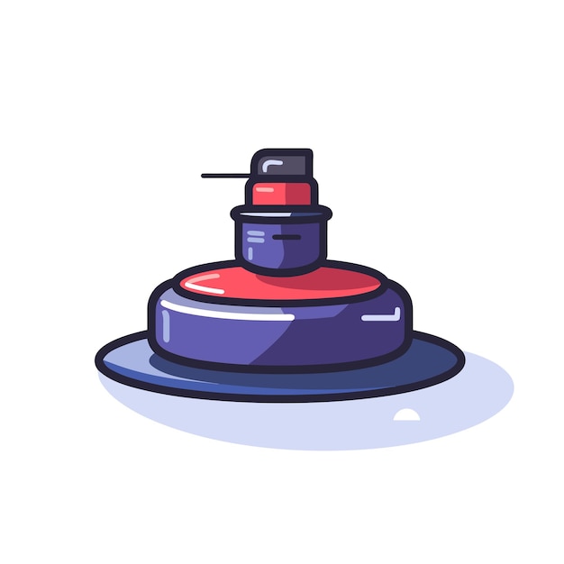 Vector of a colorful object on a plate in a flat icon style