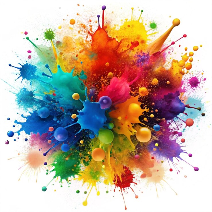 Vector vector colorful paint splashes design