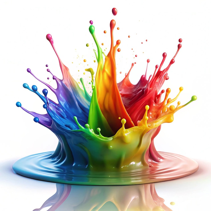 Vector vector colorful paint splashes design