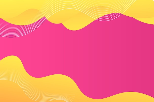 vector colorful pink and yellow bright wavy background