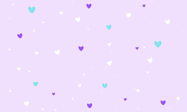 Vector vector colorful polka dots with hearts background