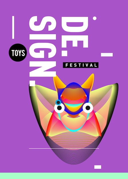 Vector Colorful Poster Design template for Toys and hobby festival