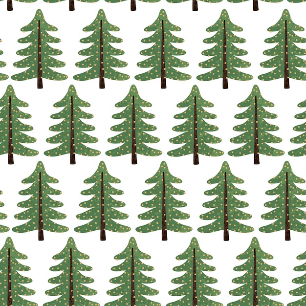 Vector colorful seamless background with christmas tree. modern illustration. can be used for wallpaper, pattern fills, web page, surface textures, textile print, wrapping paper.