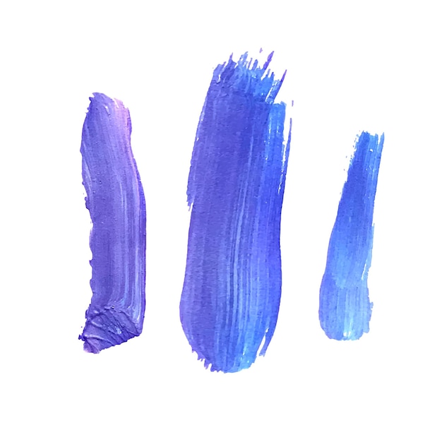 vector colorful set with oil paint spot background texture hand drawn illustration