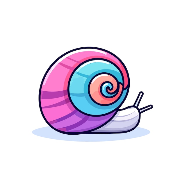 Vector of a colorful snail with a unique shell pattern