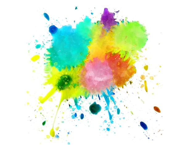 Vector vector of colorful splash of watercolor.