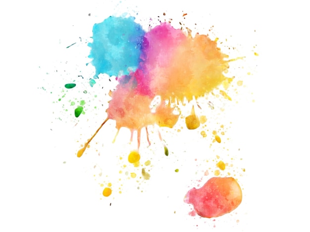 Vector of colorful splash of watercolor.