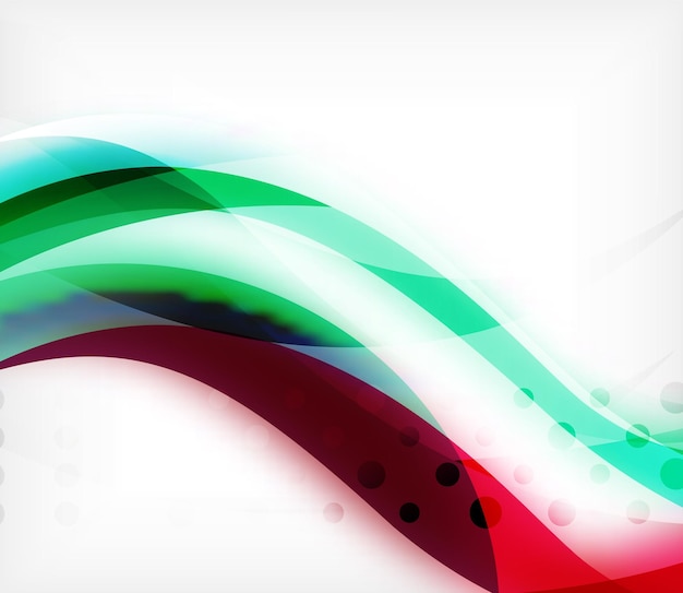 Vector colorful wavy stripe on white background with blurred effects Vector digital techno abstract background template