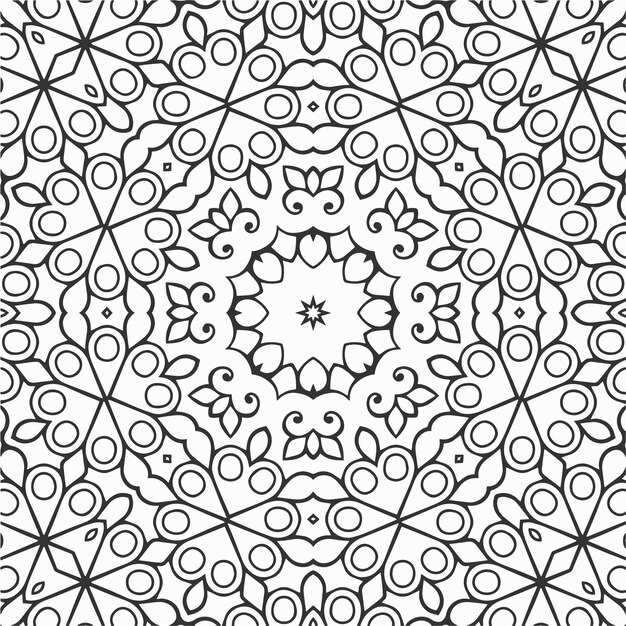 vector coloring geometric flower shapes pattern and background for design