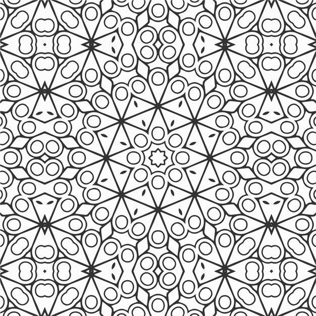 vector coloring geometric flower shapes pattern and background for design