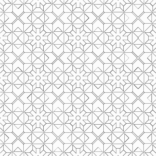 Vector coloring geometric flower shapes pattern and background for design